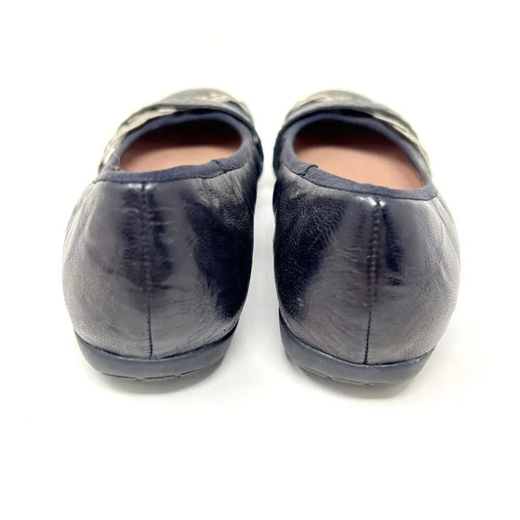 Abeo Toni Black Leather Slip On Comfort Ballet Flat Shoes Women’s Size 7N - Picture 8 of 11